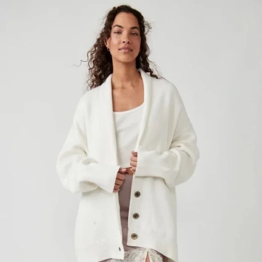 Free People Chamomile Cardi- Ivory- Large